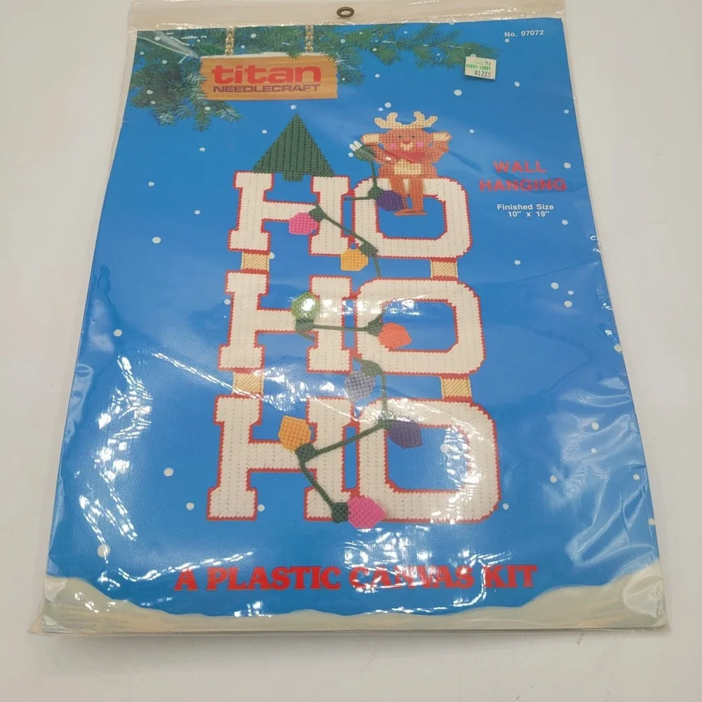 Janlyn Titan Plastic‎ Canvas Kits Santa Sleds Christmas Mixed Lot Of 3